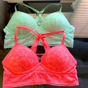 Two Victoria secret bras